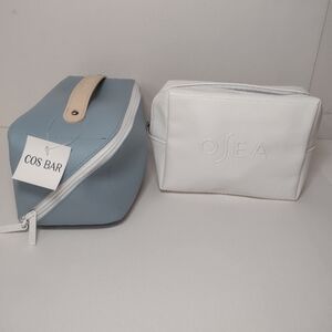 COS BAR And  Osea Set Of 2 Blue & White Travel Pouch
